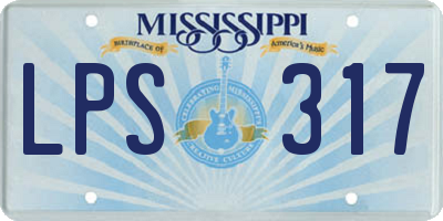 MS license plate LPS317