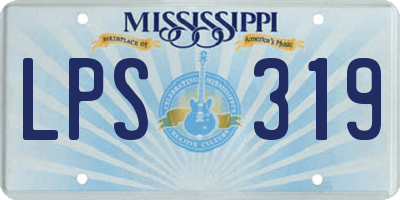 MS license plate LPS319