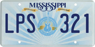 MS license plate LPS321