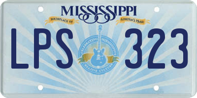 MS license plate LPS323