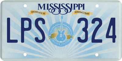 MS license plate LPS324