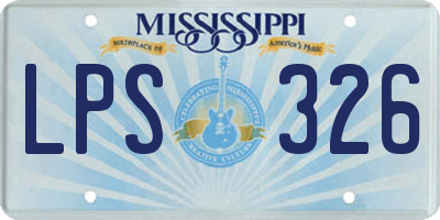MS license plate LPS326