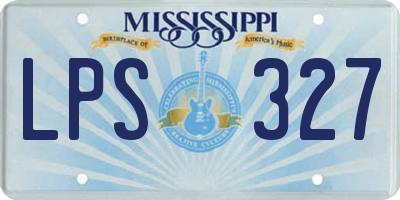 MS license plate LPS327