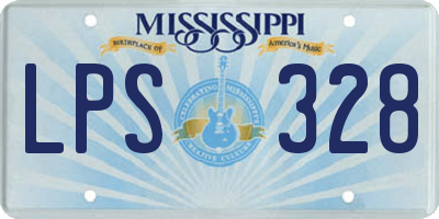 MS license plate LPS328