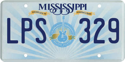 MS license plate LPS329