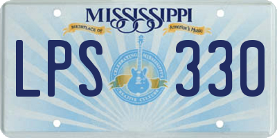 MS license plate LPS330