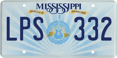 MS license plate LPS332
