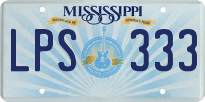 MS license plate LPS333