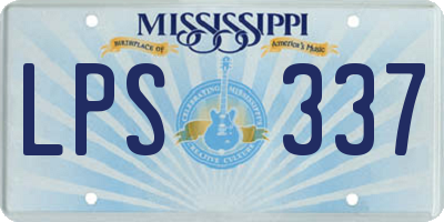 MS license plate LPS337