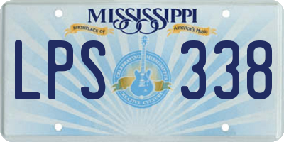 MS license plate LPS338