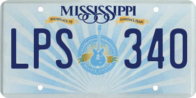 MS license plate LPS340
