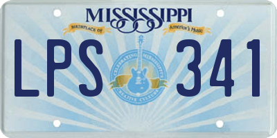 MS license plate LPS341