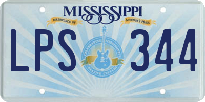 MS license plate LPS344
