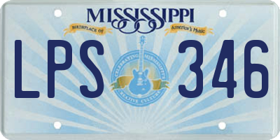 MS license plate LPS346