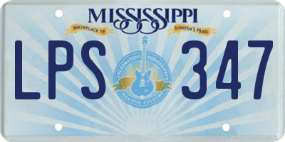MS license plate LPS347
