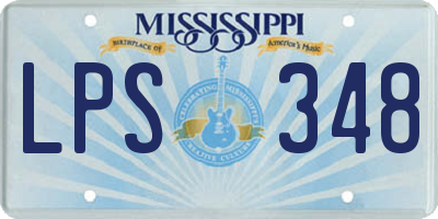 MS license plate LPS348