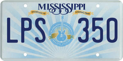 MS license plate LPS350