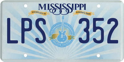MS license plate LPS352