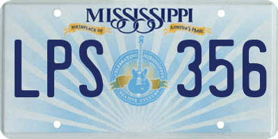 MS license plate LPS356