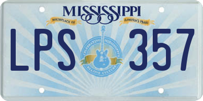 MS license plate LPS357