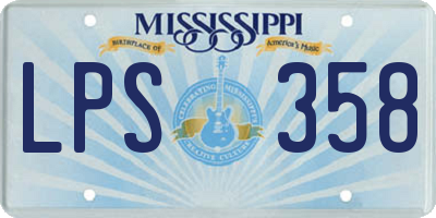 MS license plate LPS358
