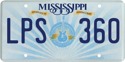 MS license plate LPS360