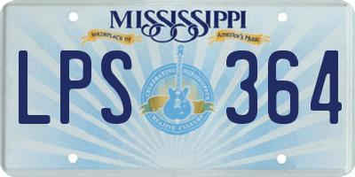 MS license plate LPS364