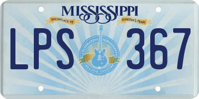 MS license plate LPS367