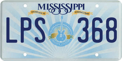 MS license plate LPS368