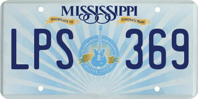 MS license plate LPS369