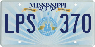 MS license plate LPS370