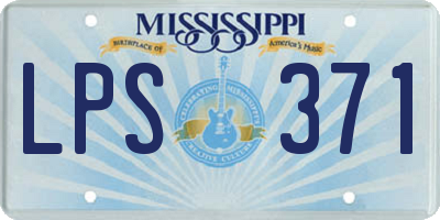 MS license plate LPS371