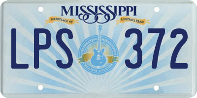 MS license plate LPS372