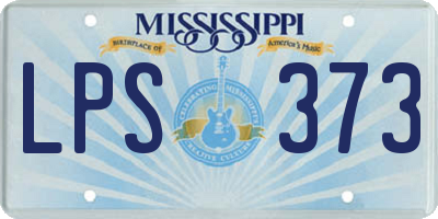 MS license plate LPS373