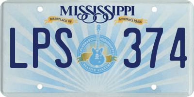 MS license plate LPS374