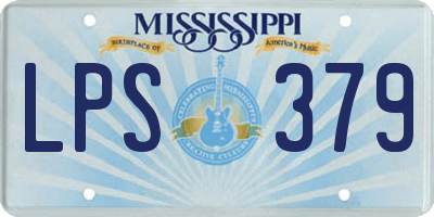 MS license plate LPS379