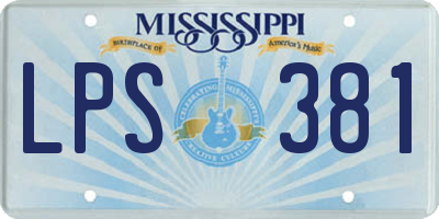 MS license plate LPS381