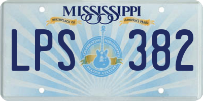 MS license plate LPS382