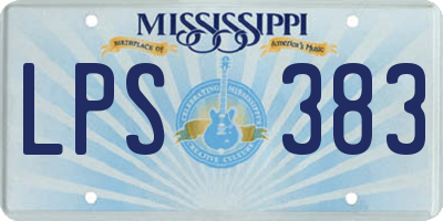 MS license plate LPS383