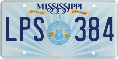 MS license plate LPS384