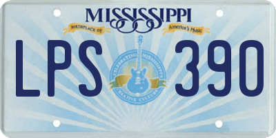 MS license plate LPS390