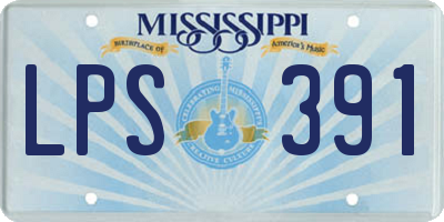 MS license plate LPS391