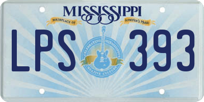 MS license plate LPS393