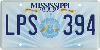 MS license plate LPS394