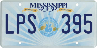 MS license plate LPS395