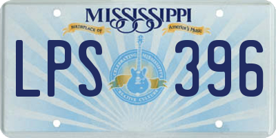 MS license plate LPS396