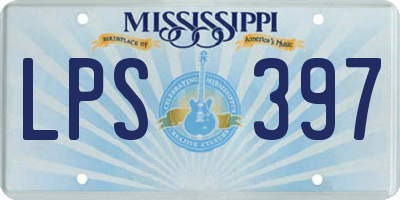 MS license plate LPS397