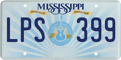 MS license plate LPS399