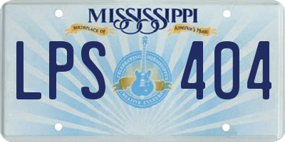MS license plate LPS404