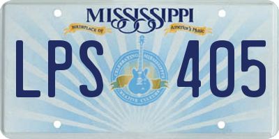 MS license plate LPS405